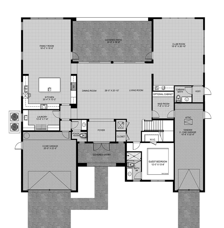 Dogwood model home elevation 1 floorplan 1